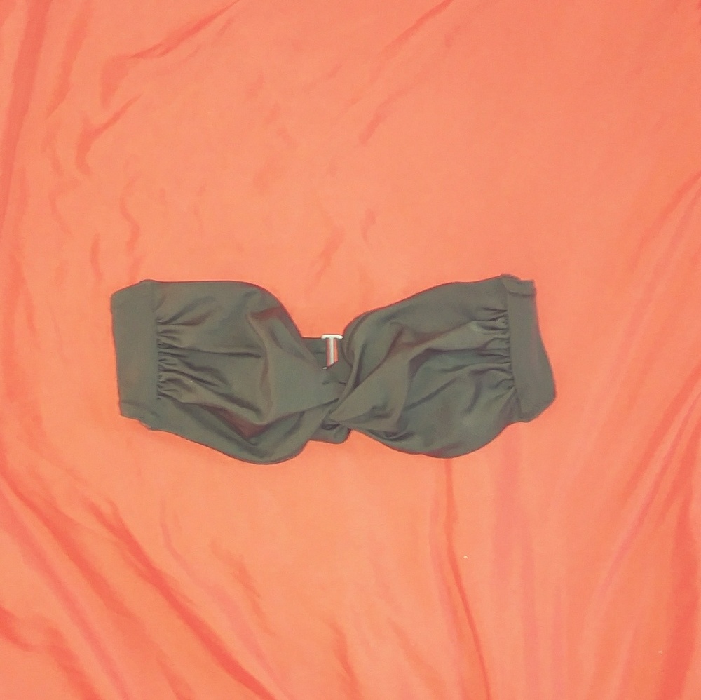 Victoria Secret strapless olive bikini top XS